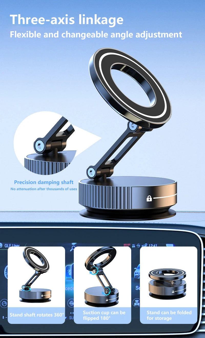 Magnetic Car Phone Holder – Foldable & Adjustable