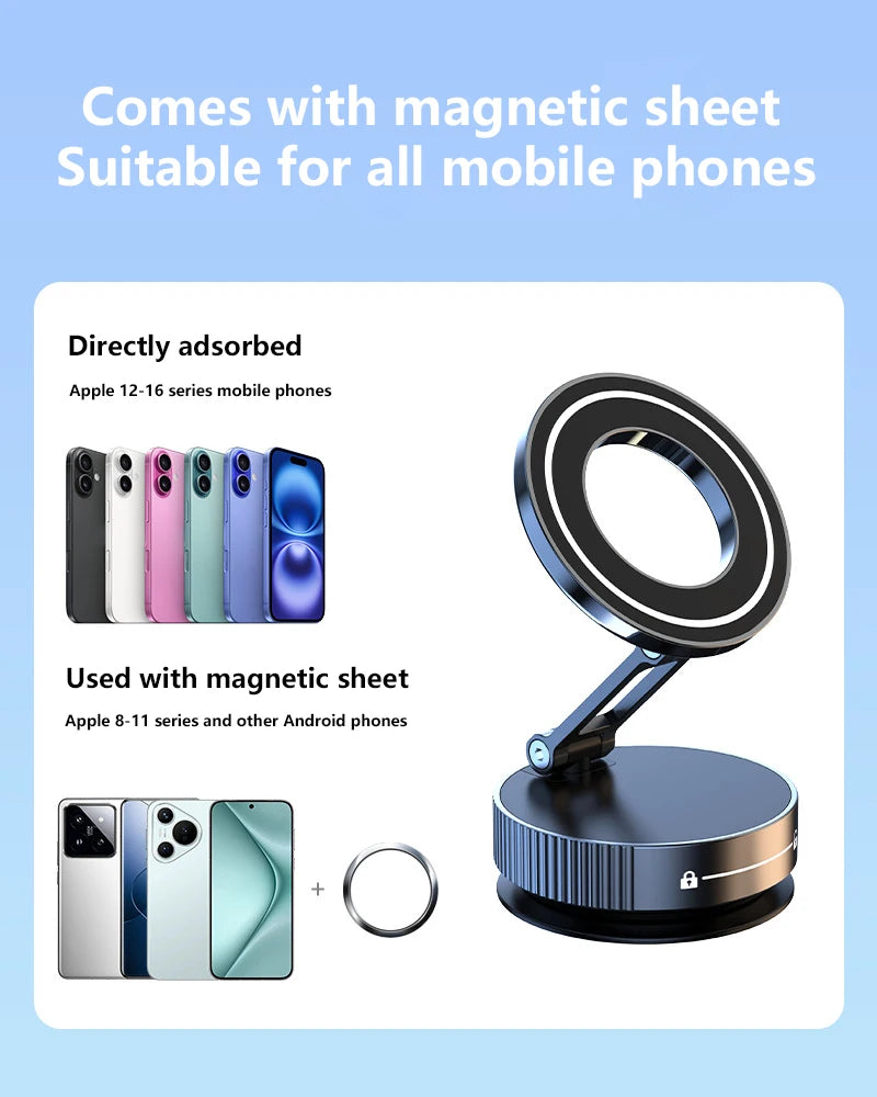 Magnetic Car Phone Holder – Foldable & Adjustable