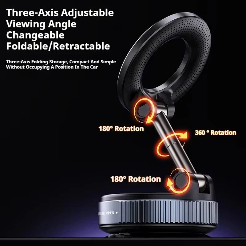 Magnetic Car Phone Holder – Foldable & Adjustable
