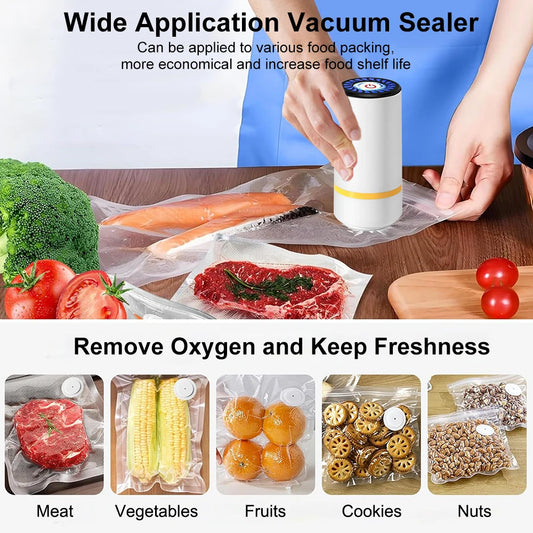 Mini Electric Vacuum Sealer Pump – Rechargeable Food Saver