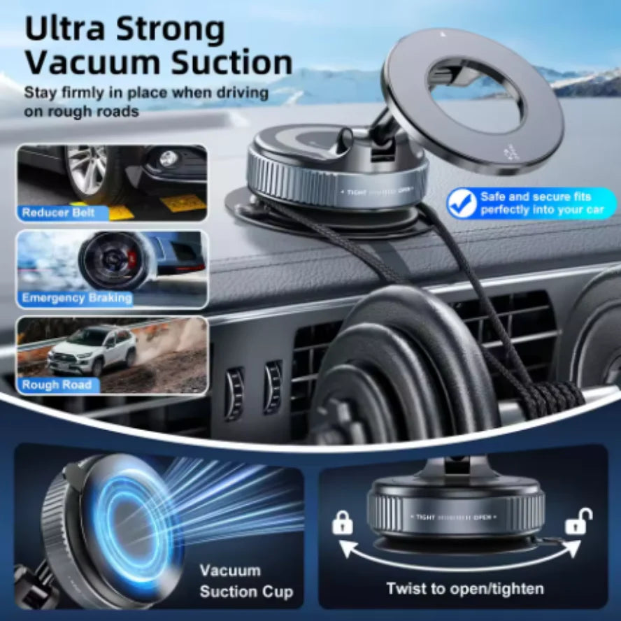 Magnetic Car Phone Holder – Foldable & Adjustable