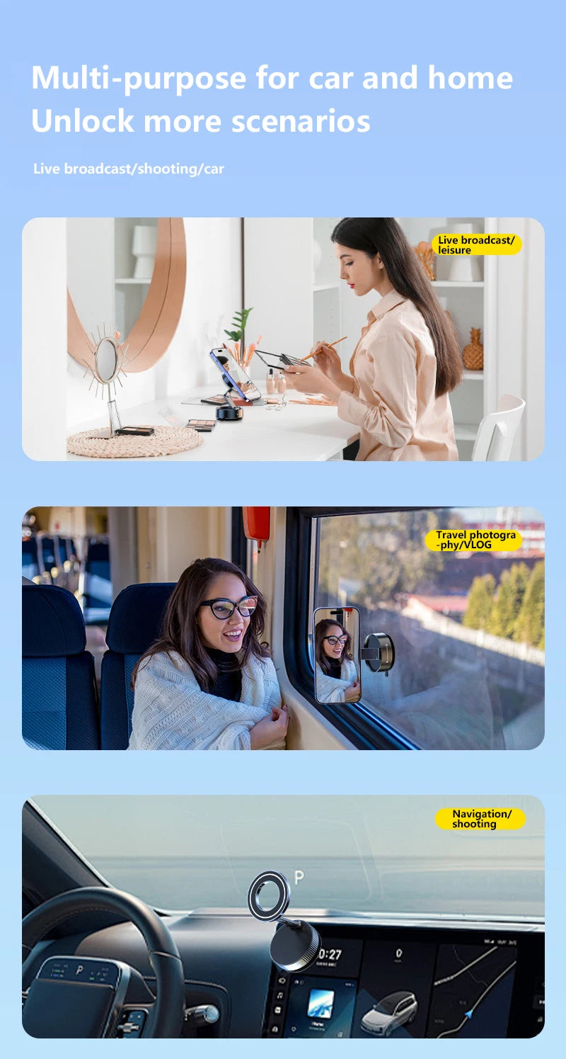 Magnetic Car Phone Holder – Foldable & Adjustable